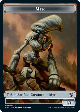 Myr // Treasure Double-Sided Token [Commander 2021 Tokens]