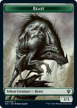 Beast (010) // Whale Double-Sided Token [Commander 2021 Tokens]