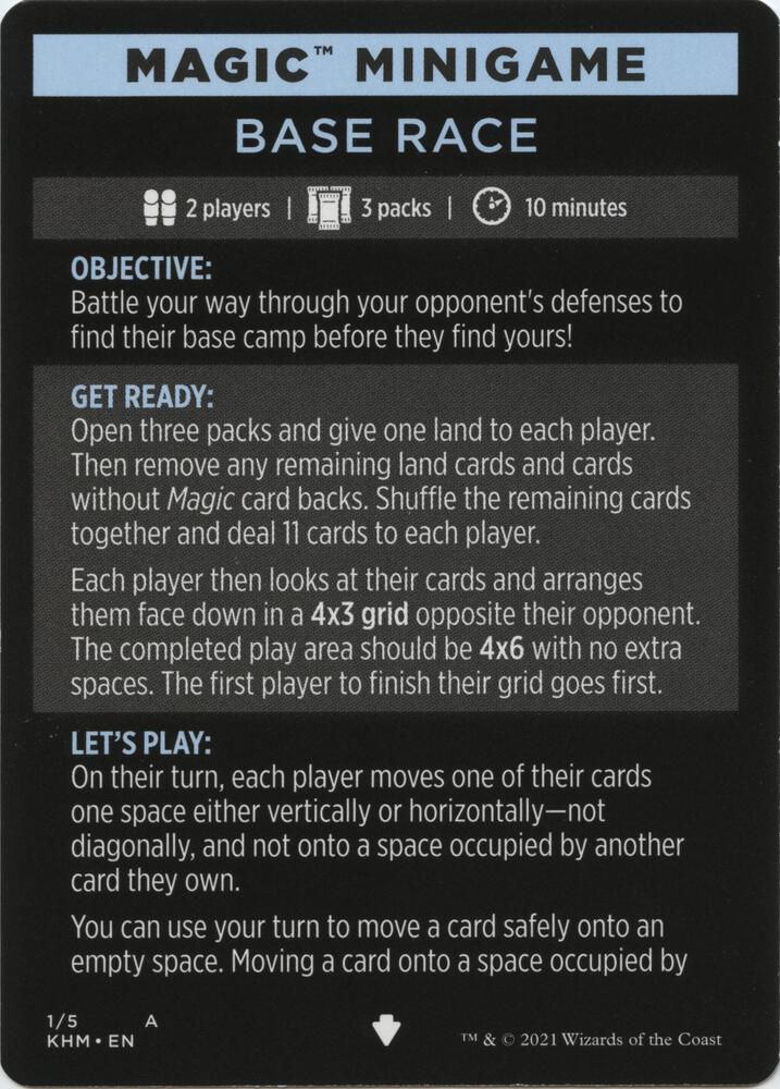 Base Race (Magic Minigame) [Kaldheim Minigame]