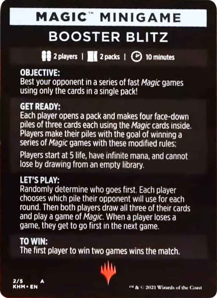 Booster Blitz (Magic Minigame) [Kaldheim Minigame]
