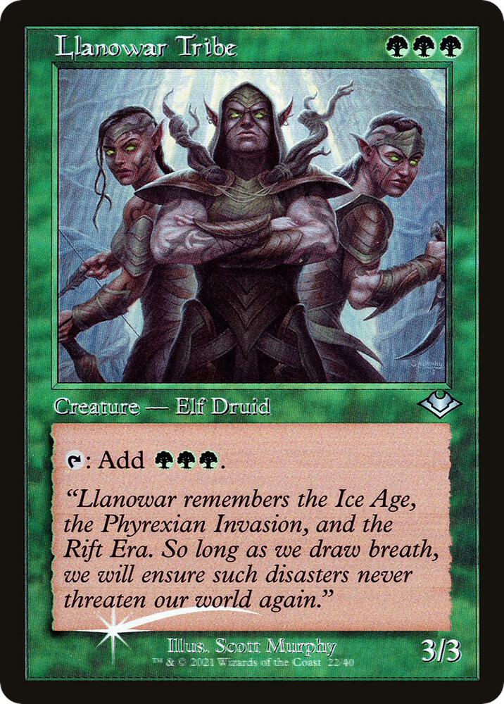 Llanowar Tribe (Retro) [Modern Horizons]