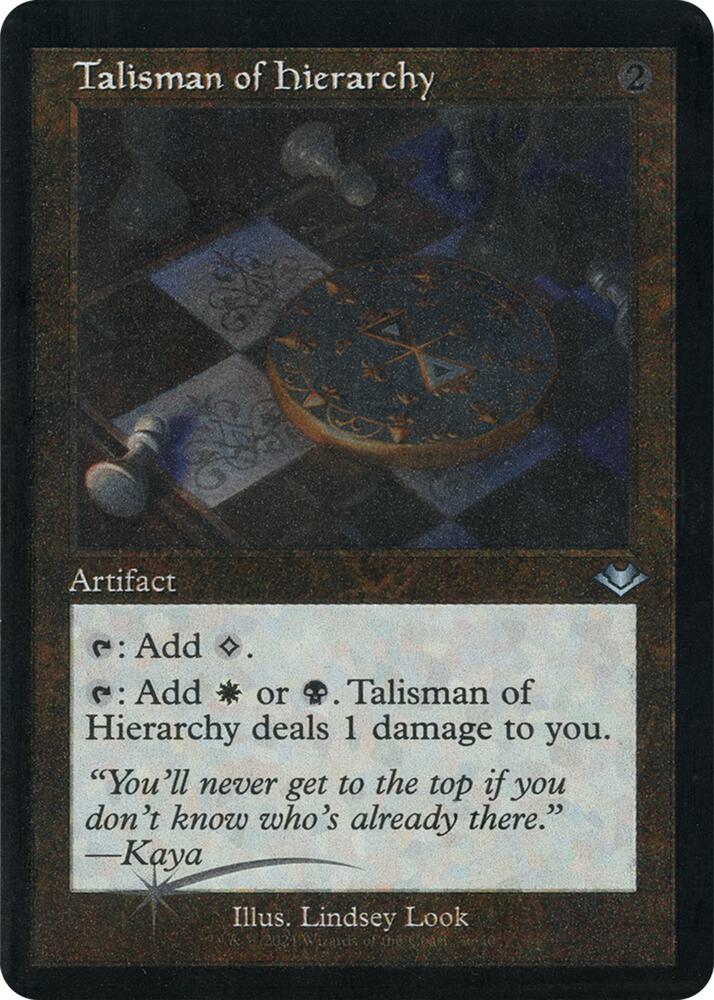 Talisman of Hierarchy (Retro Foil Etched) [Modern Horizons]