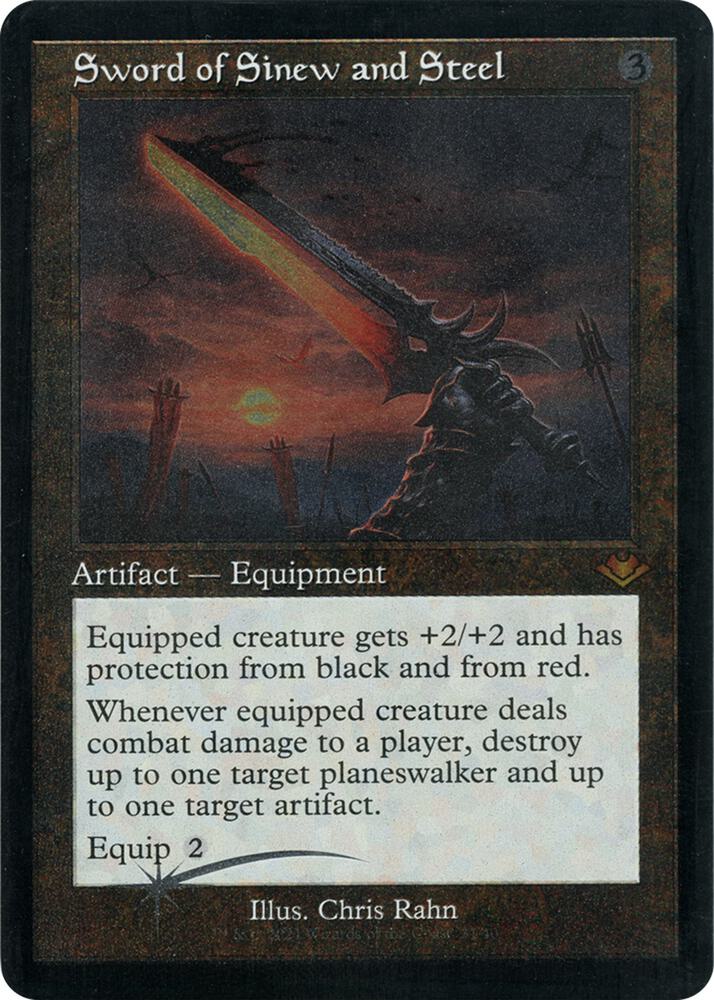 Sword of Sinew and Steel (Retro Foil Etched) [Modern Horizons]
