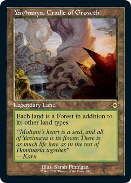 Yavimaya, Cradle of Growth (Retro Foil Etched) [Modern Horizons 2]