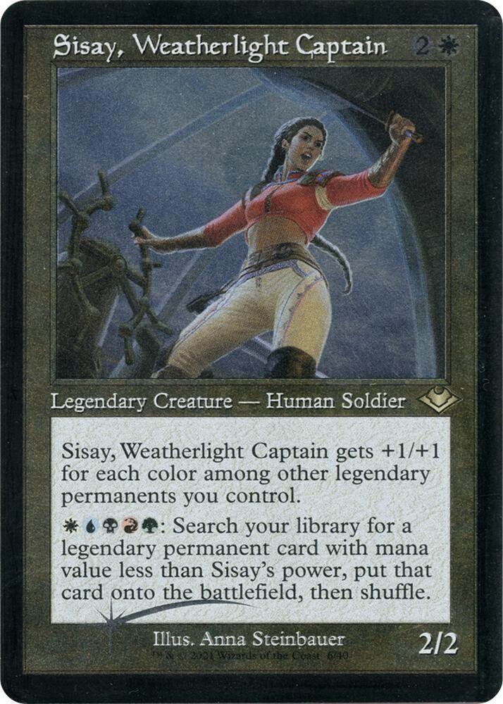 Sisay, Weatherlight Captain (Retro Foil Etched) [Modern Horizons]