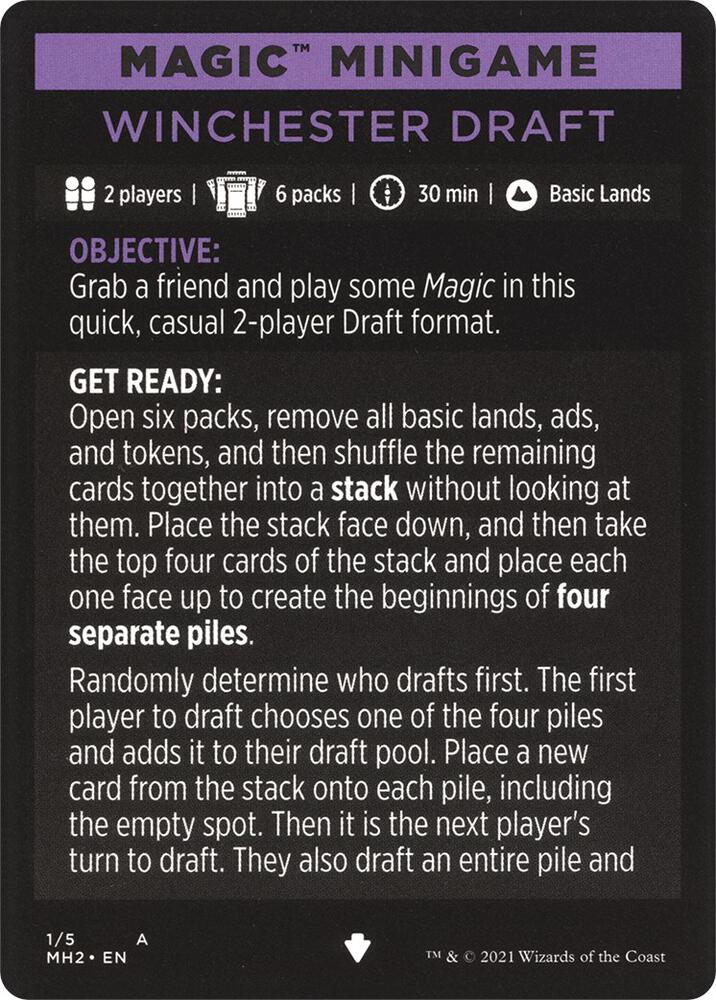 Winchester Draft (Magic Minigame) [Modern Horizons 2 Minigame]