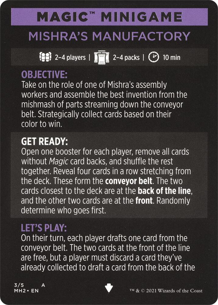 Mishra's Manufactory (Magic Minigame) [Modern Horizons 2 Minigame]