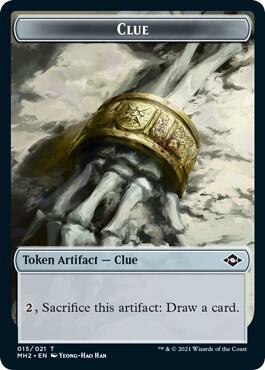 Clue (15) // Crab Double-Sided Token [Modern Horizons 2 Tokens]