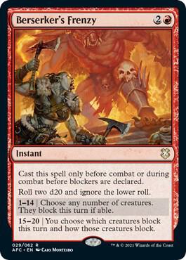 Berserker's Frenzy [Dungeons & Dragons: Adventures in the Forgotten Realms Commander]