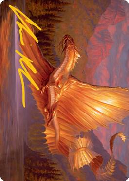 Adult Gold Dragon Art Card (Gold-Stamped Signature) [Dungeons & Dragons: Adventures in the Forgotten Realms Art Series]