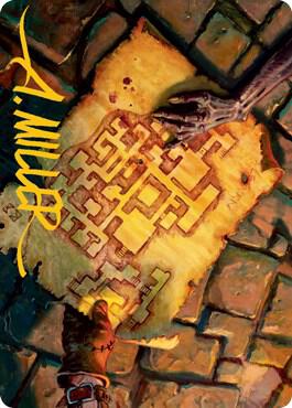 Dungeon Map Art Card (Gold-Stamped Signature) [Dungeons & Dragons: Adventures in the Forgotten Realms Art Series]