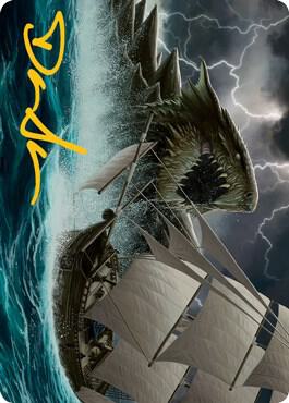 Dragon Turtle Art Card (Gold-Stamped Signature) [Dungeons & Dragons: Adventures in the Forgotten Realms Art Series]