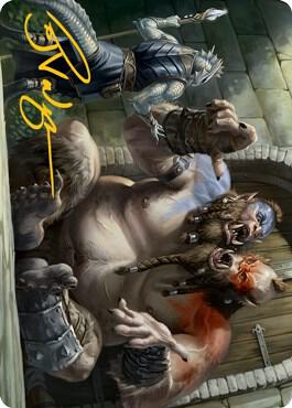 Ettin Art Card (Gold-Stamped Signature) [Dungeons & Dragons: Adventures in the Forgotten Realms Art Series]