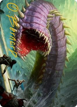 Purple Worm Art Card (Gold-Stamped Signature) [Dungeons & Dragons: Adventures in the Forgotten Realms Art Series]
