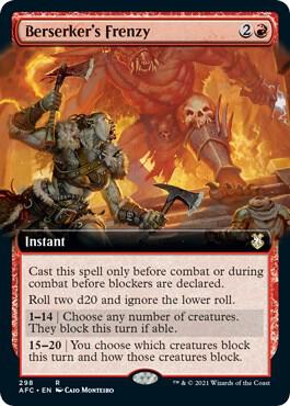 Berserker's Frenzy (Extended Art) [Dungeons & Dragons: Adventures in the Forgotten Realms Commander]