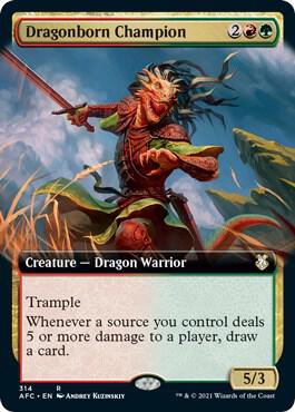 Dragonborn Champion (Extended Art) [Dungeons & Dragons: Adventures in the Forgotten Realms Commander]