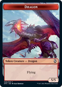Dragon // Dragon Spirit Double-Sided Token [Dungeons & Dragons: Adventures in the Forgotten Realms Commander Tokens]