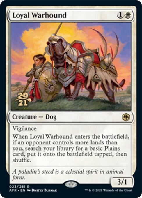 Loyal Warhound [Dungeons & Dragons: Adventures in the Forgotten Realms Prerelease Promos]