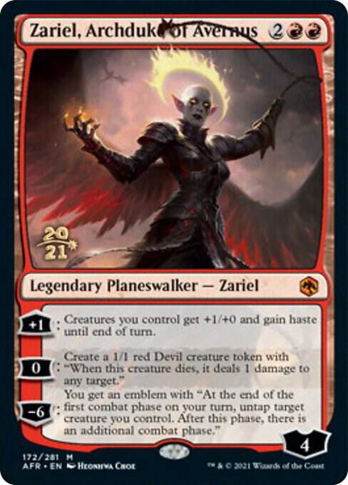 Zariel, Archduke of Avernus [Dungeons & Dragons: Adventures in the Forgotten Realms Prerelease Promos]