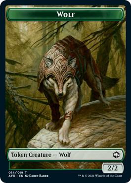 Wolf // Zombie Double-Sided Token [Dungeons & Dragons: Adventures in the Forgotten Realms Tokens]