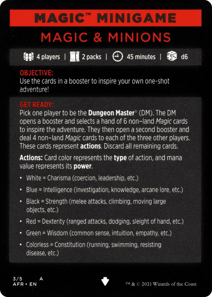 Magic & Minions (Magic Minigame) [Dungeons & Dragons: Adventures in the Forgotten Realms Minigame]