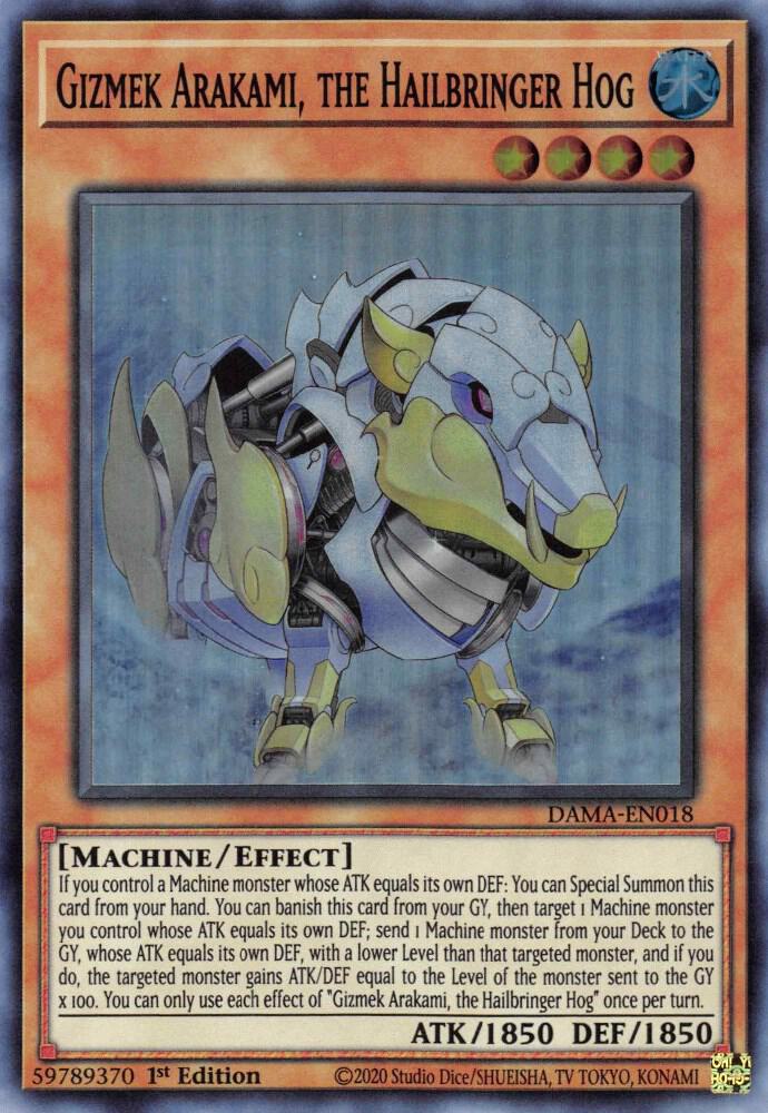 Gizmek Arakami, the Hailbringer Hog [DAMA-EN018] Super Rare