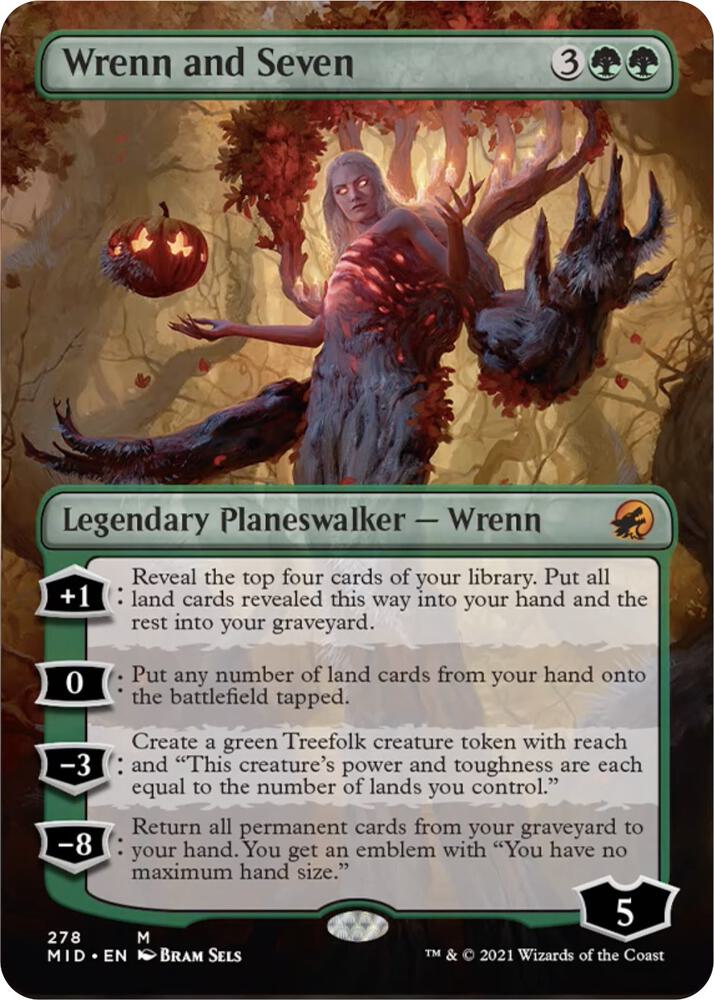 Wrenn and Seven (Borderless) [Innistrad: Midnight Hunt]