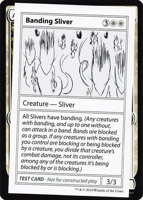 Banding Sliver (2021 Edition) [Mystery Booster Playtest Cards]