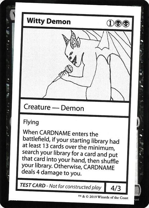 Witty Demon (2021 Edition) [Mystery Booster Playtest Cards]