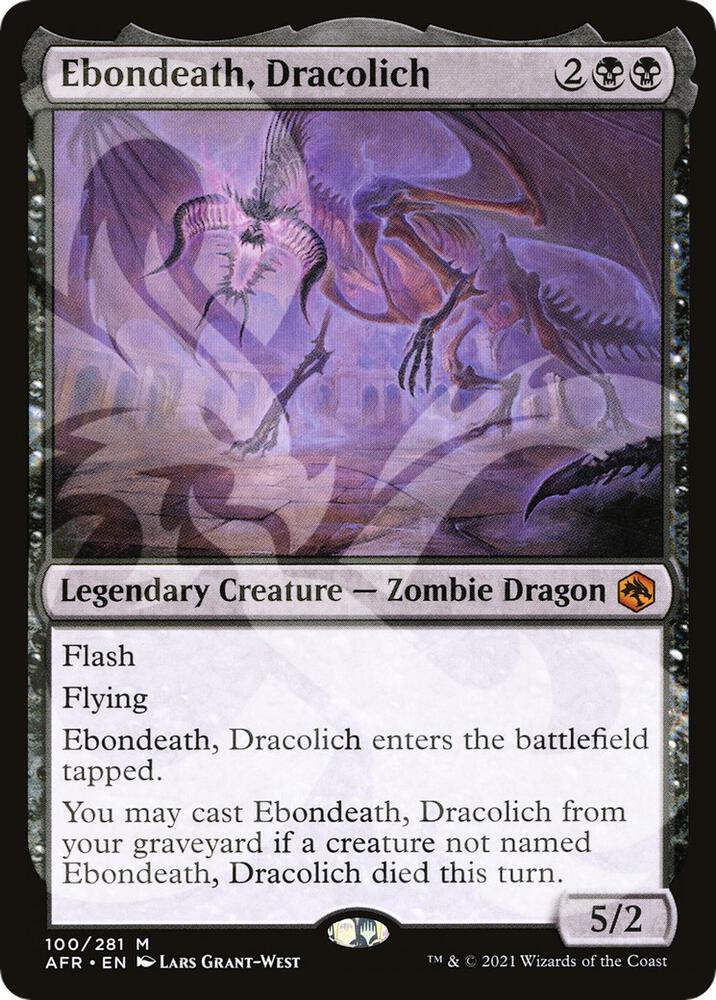 Ebondeath, Dracolich (Ampersand Promo) [Dungeons & Dragons: Adventures in the Forgotten Realms Promos]
