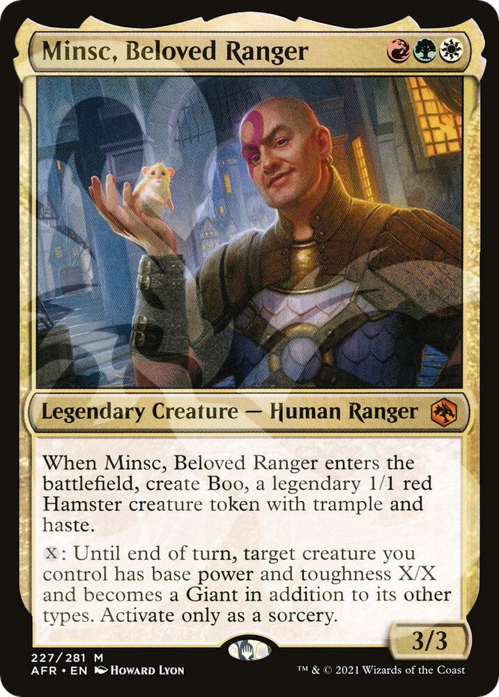 Minsc, Beloved Ranger (Ampersand Promo) [Dungeons & Dragons: Adventures in the Forgotten Realms Promos]
