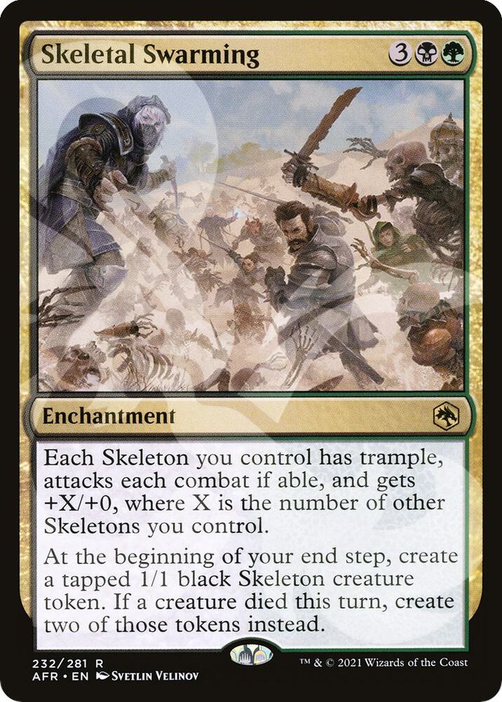 Skeletal Swarming (Ampersand Promo) [Dungeons & Dragons: Adventures in the Forgotten Realms Promos]