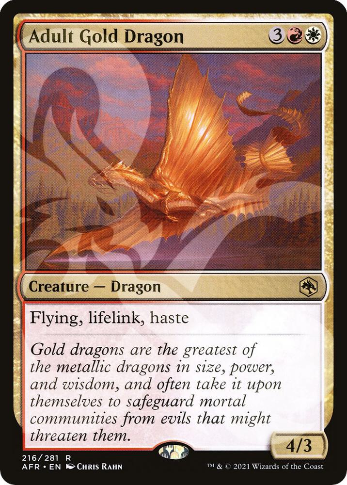 Adult Gold Dragon (Ampersand Promo) [Dungeons & Dragons: Adventures in the Forgotten Realms Promos]