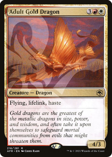 Adult Gold Dragon (Ampersand Promo) [Dungeons & Dragons: Adventures in the Forgotten Realms Promos]