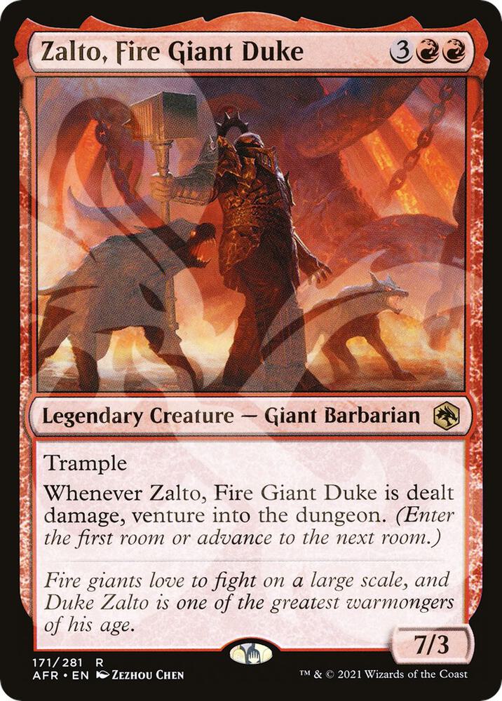Zalto, Fire Giant Duke (Ampersand Promo) [Dungeons & Dragons: Adventures in the Forgotten Realms Promos]