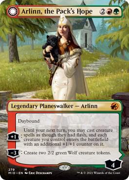 Arlinn, the Pack's Hope // Arlinn, the Moon's Fury (Borderless) [Innistrad: Midnight Hunt]