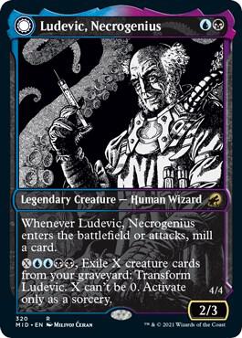 Ludevic, Necrogenius // Olag, Ludevic's Hubris (Showcase Eternal Night) [Innistrad: Midnight Hunt]