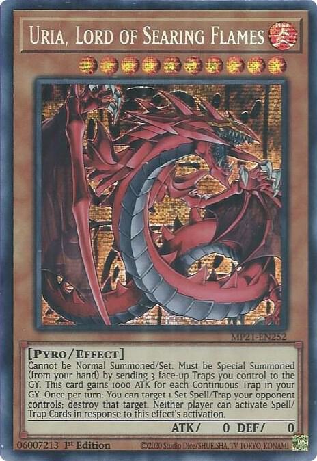 Uria, Lord of Searing Flames [MP21-EN252] Prismatic Secret Rare