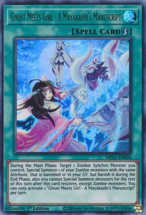 Ghost Meets Girl - A Mayakashi's Manuscript [MP21-EN026] Ultra Rare