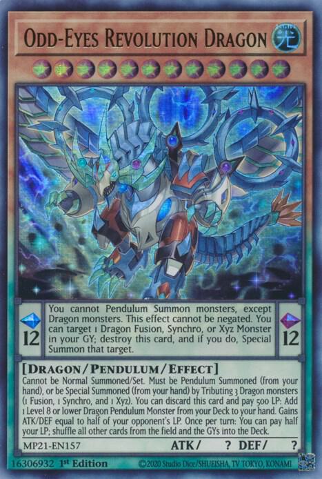Odd-Eyes Revolution Dragon [MP21-EN157] Ultra Rare