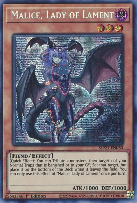Malice, Lady of Lament [MP21-EN060] Prismatic Secret Rare