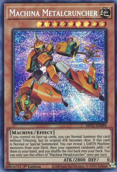 Machina Metalcruncher [MP21-EN094] Prismatic Secret Rare