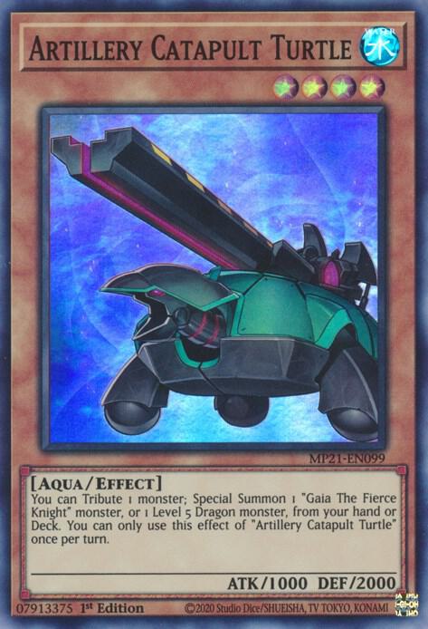 Artillery Catapult Turtle [MP21-EN099] Super Rare