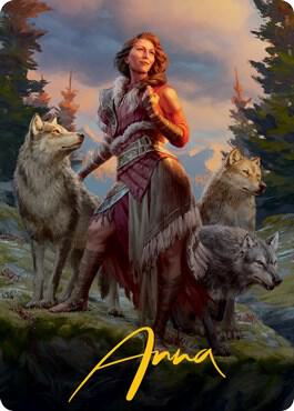 Arlinn, the Pack's Hope 1 Art Card (Gold-Stamped Signature) [Innistrad: Midnight Hunt Art Series]