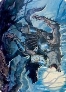 Moonrage Brute Art Card [Innistrad: Midnight Hunt Art Series]
