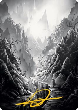 Mountain Art Card (Gold-Stamped Signature) [Innistrad: Midnight Hunt Art Series]