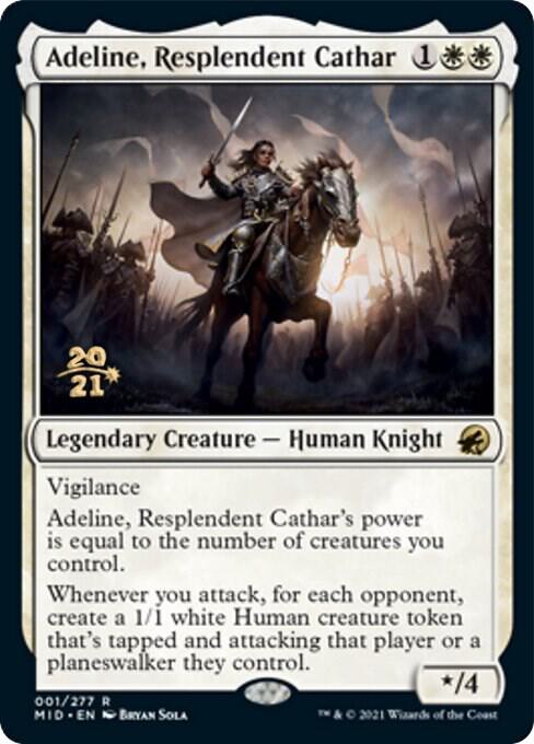 Adeline, Resplendent Cathar [Innistrad: Midnight Hunt Prerelease Promos]
