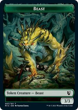 Beast (007) // Spider Double-Sided Token [Innistrad: Midnight Hunt Commander Tokens]