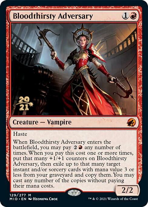 Bloodthirsty Adversary [Innistrad: Midnight Hunt Prerelease Promos]