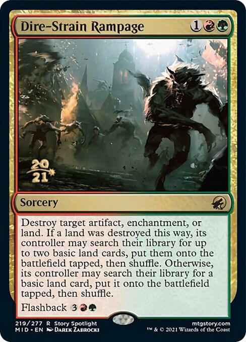 Dire-Strain Rampage [Innistrad: Midnight Hunt Prerelease Promos]